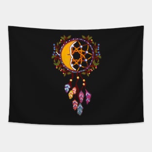 Sleeping Moon Dreamcatcher Tapestry