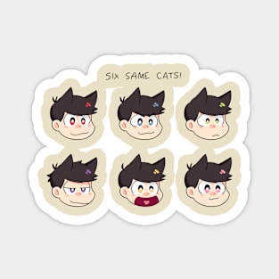 Six Same Cats ver.1 Magnet