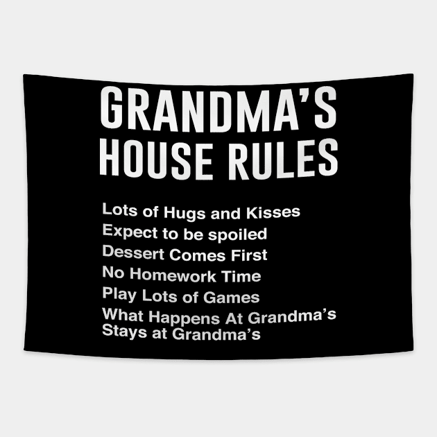 Grandma's House Rules Tapestry by aniza