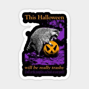 Raccoon's Halloween Magnet