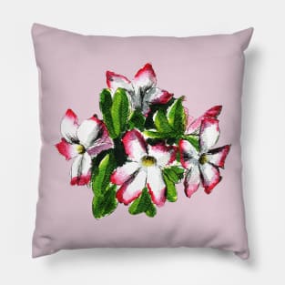 Dessert Rose Flowers Watercolor Painting Pillow