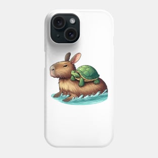 Capybara With Turtle Phone Case