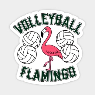 Volleyball Flamingo Funny Animal Sports Magnet