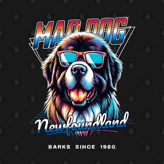 Mad Dog Newfoundland Dog by Miami Neon Designs