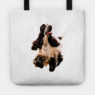 Cocker Spaniel on a merry dog walk Tote