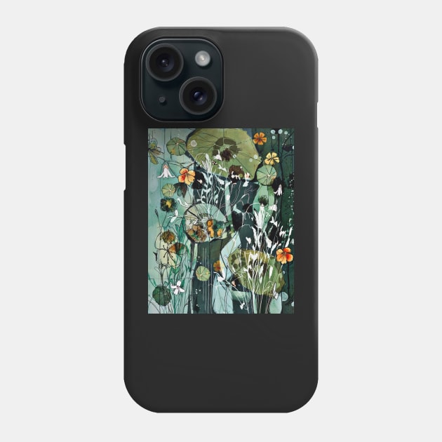 Abstract nasturtium. Phone Case by atep