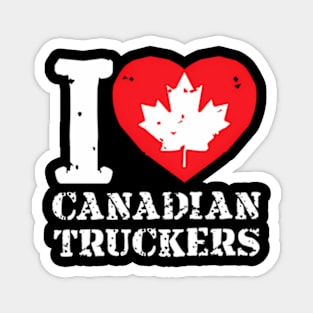 I Love Canadian Truckers Magnet