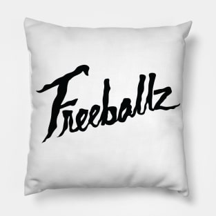 Freeballz Logo Black Pillow