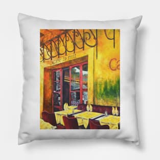 Cafe la nuit Pillow