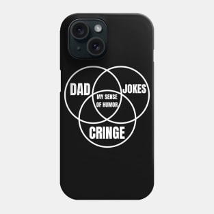 Dad jokes triple venn diagram Phone Case