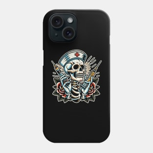 Skeleton Nurse - Textured Phone Case