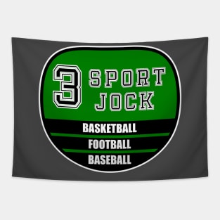 Three Sport Jock Motivational Sports Gift Tapestry