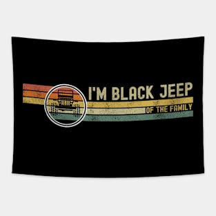 I'm Black Jeep Of The Family Vintage Jeep Retro Jeep Sunset Jeep Jeeps Lover Tapestry