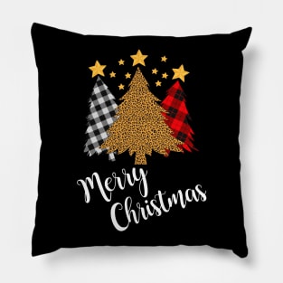 Pine Leopard Plaid Trees Merry Chistmas Pillow