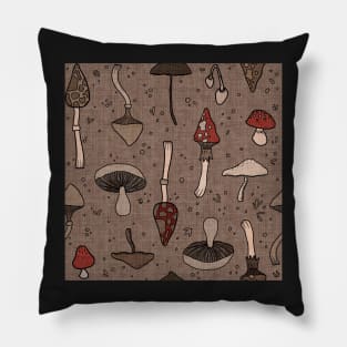 Dirt Mushrooms Pillow