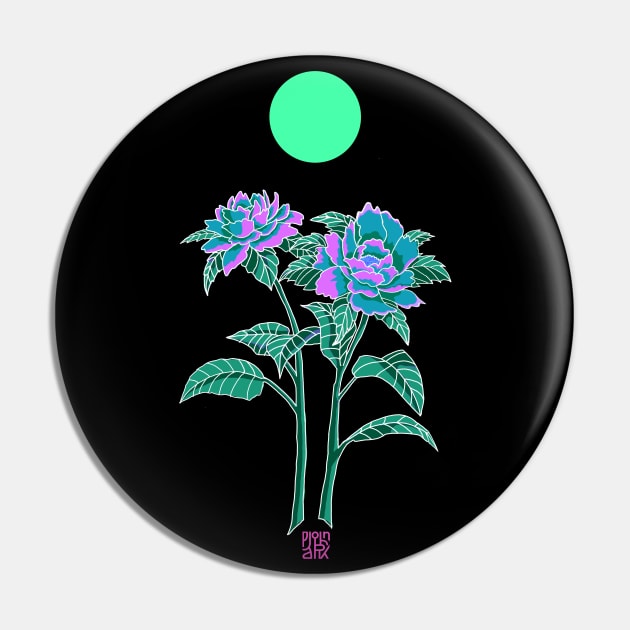 Flower Sunset Pin by JohnParkArt