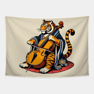 Cello tiger Tapestry