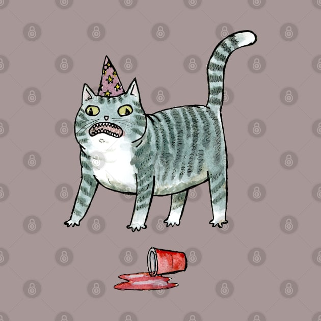 Party cat party foul by famousdinosaurs