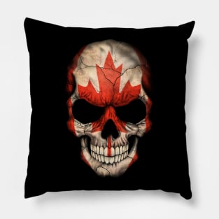 Canadian Flag Skull Pillow