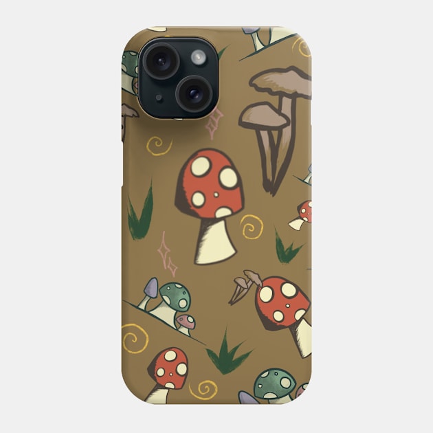 Mushrooms Phone Case by Aurora Jordan