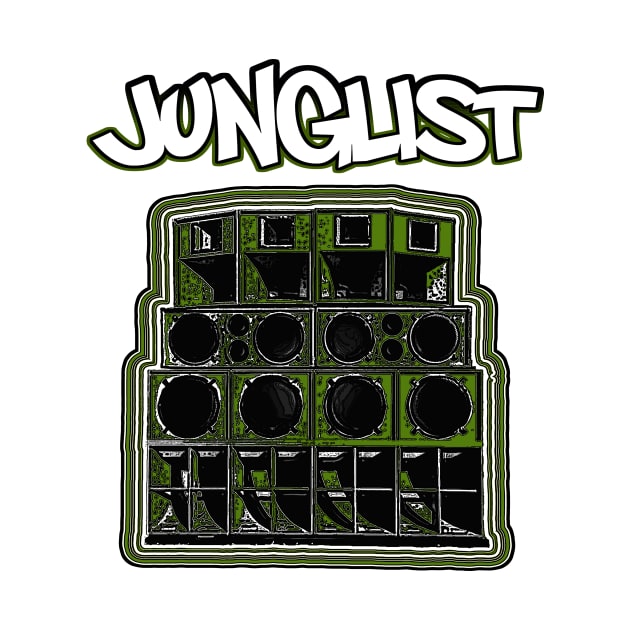 Junglist-Soundsystem-Green by AutotelicArt