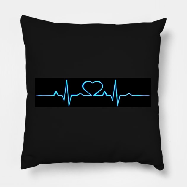 Neon Heartbeat Indicator with Heart Pillow by ermeteke