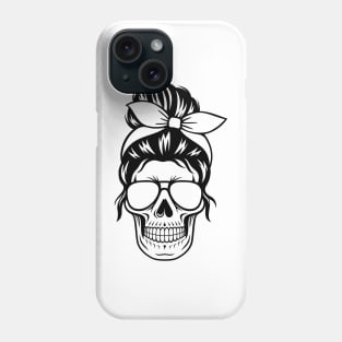 smiling skull woman, happy halloween Phone Case