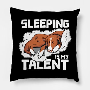 Funny Toller Nova Scotia Duck Tolling Retriever Sleeping Is My talent Pillow