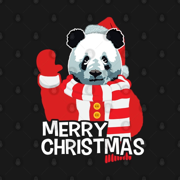 Funny Panda Santa Claus Merry Christmas by dnlribeiro88