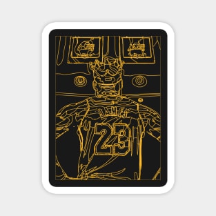 Lebron James Line Art Magnet