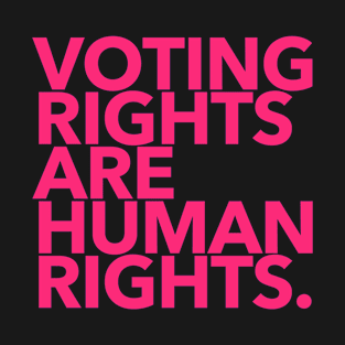 Voting Rights are Human Rights (hot pink 2) T-Shirt