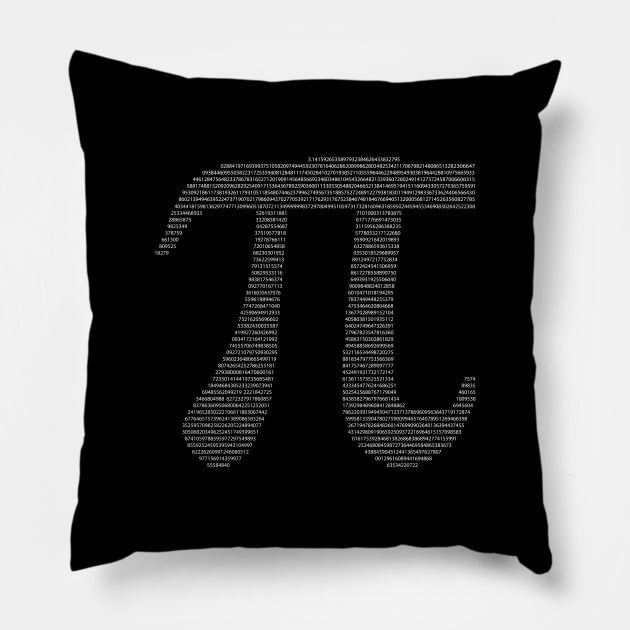 Pi ( formed by the number) Pillow by agapimou