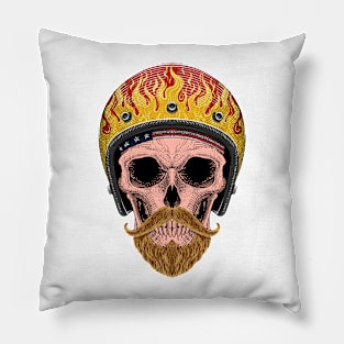 Skull biker head Pillow