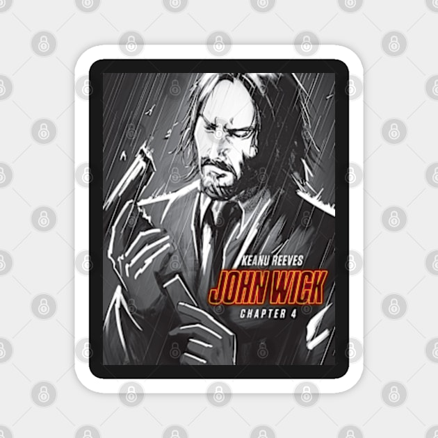 John Wick Movie, John Wick Chapter 4, John Wick Movies Magnet by IchiVicius