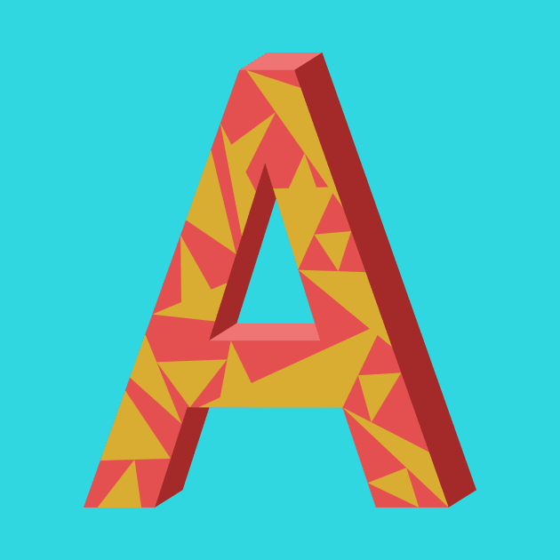 Letter A 3D Design by PatrioTEEism