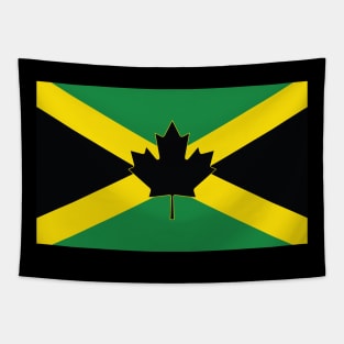 Jamaica / Canada Flag Mashup Tapestry