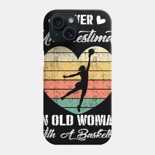 Never Underestimate An Old Woman With A Baseball Costume Gift Phone Case