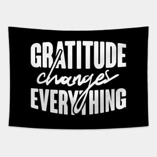 'Gratitude Changes Everything' Military Public Service Shirt Tapestry