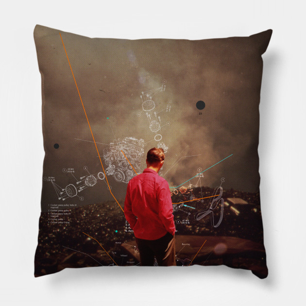 Weighing My Chances To Return Collage Pillow Teepublic