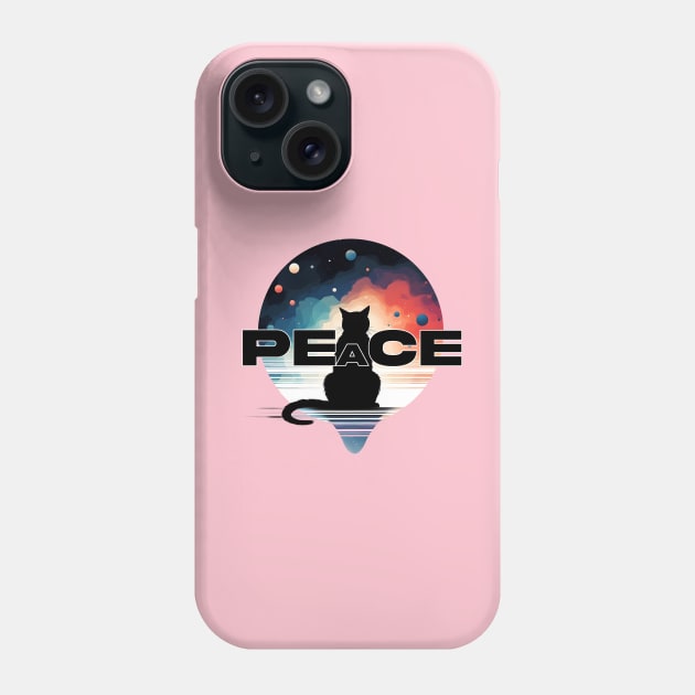 motivational and Peace: Cat Lover's Classic Design Phone Case by A Floral Letter Capital letter A | Monogram, Sticker