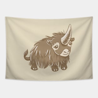 Woolly Rhino (Elasmotherium) On His Own Tapestry