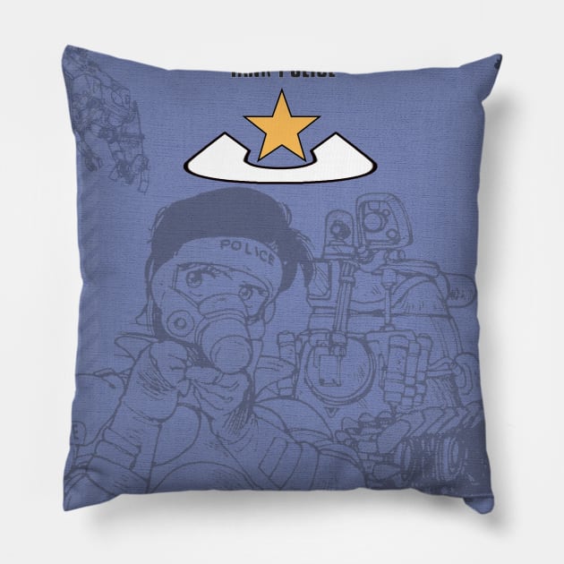 Dmonion tank police minimalist artwork Pillow by retromegahero