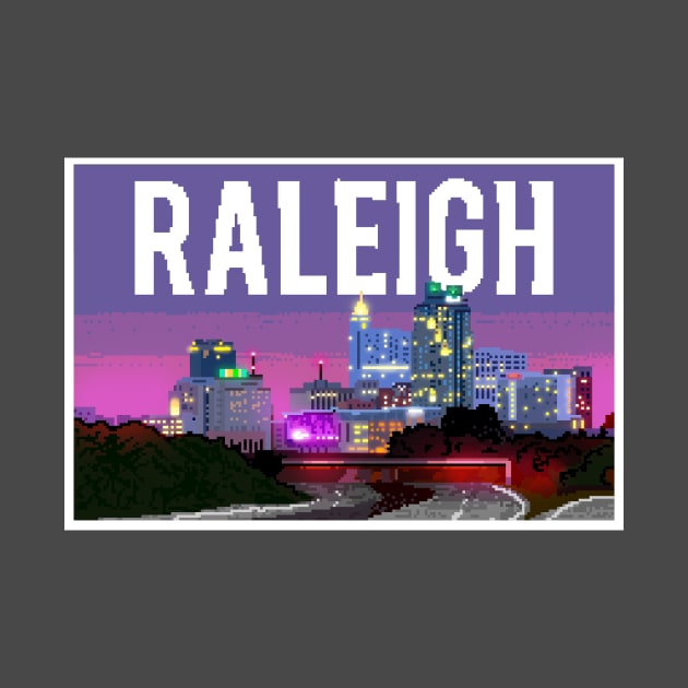 Retro Raleigh Pixelscape by BluPenguin