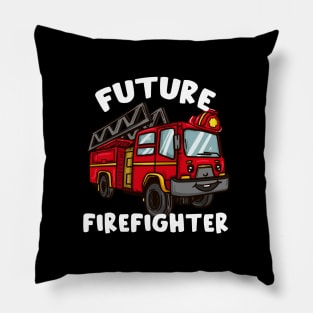 Kids Future Firefighter I Fireman Outfit Boys design Pillow