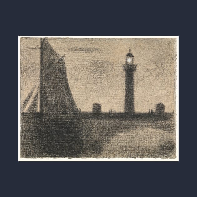 The Lighthouse at Honfleur by GeorgesSeurat