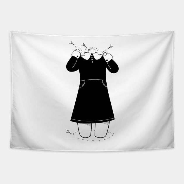 Black dress Tapestry by coclodesign