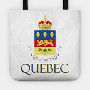 Quebec, Canada - Coat of Arms Design Tote