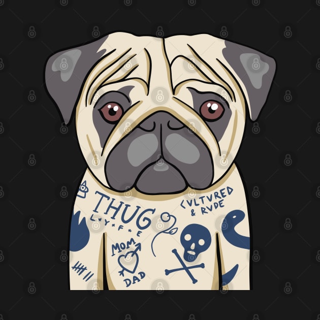 Tattooed Pug by isstgeschichte