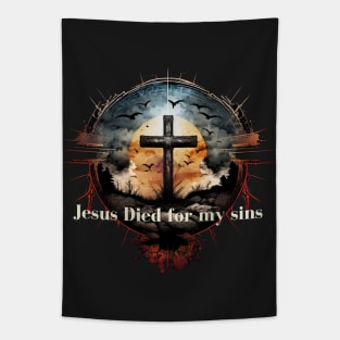 Jesus Died for my Sins V9 Tapestry