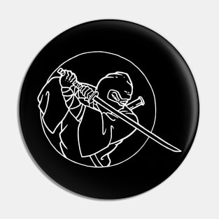 Samurai Ninja Japan Black-Tshirt Pin